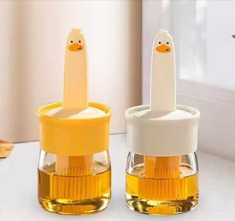 2-in-1 Oil Dispenser Bottle with Silicone Brush (Pack of 2)