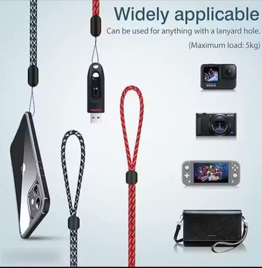 Multipurpose Nylon Wrist Strap Lanyard for Mobile & Keys (Pack of 5)
