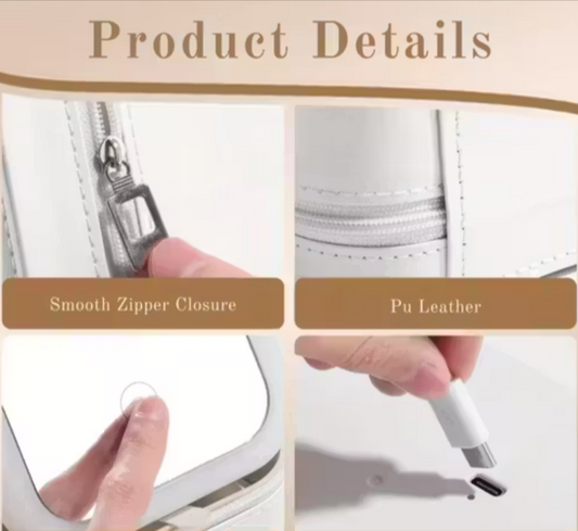 LED Makeup Vanity Box with Mirror + 9-in-1 Makeup Combo