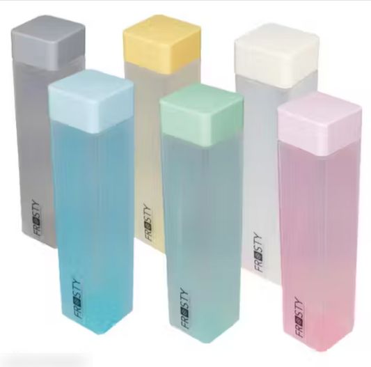 Aqua Frosty 1L Fridge Water Bottle Set of 6 | Food Grade Plastic Leak Proof