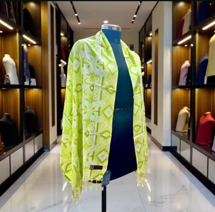 Women Multi Printed Rayon Summer Scarf – Green