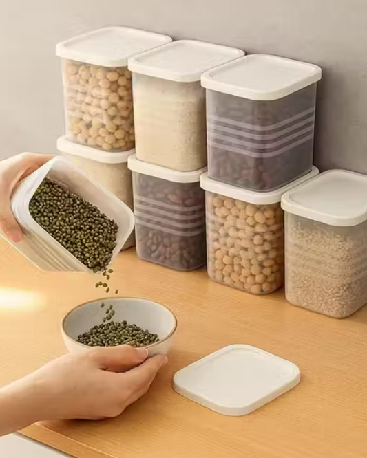 Fridge Storage Boxes Set of 6 (800ml) | BPA-Free Kitchen Organizer Containers